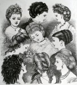 Současná móda ve vlasech, 1870 od English School