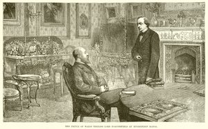 Princ z Walesu na návštěvě lorda Beaconsfielda v Hughenden Manor od English School