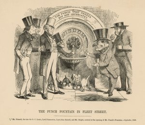 Fontána Punch ve Fleet Street od English School