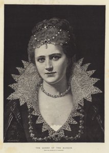Královna masky (rytina) od English School