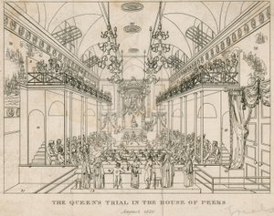 Soud s Queens v House of Peers, srpen 1820 od English School