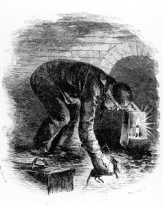 Krysaři ze stok, ilustrace z „Londýnské práce a londýnské chudiny“ od Henryho Mayhewa, kolem 40. let 19. století od English School