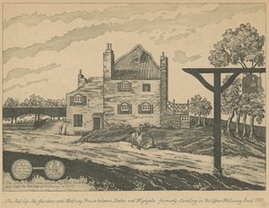 The Red Cap Tea Gardens a Halfway House mezi Londýnem a Highgate od English School