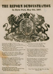 Reformní demonstrace v Hyde Parku, 6. května 1867 od English School