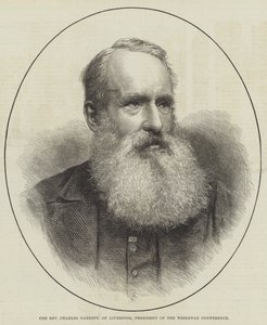 Reverend Charles Garrett z Liverpoolu, předseda Wesleyan Conference (rytina) od English School