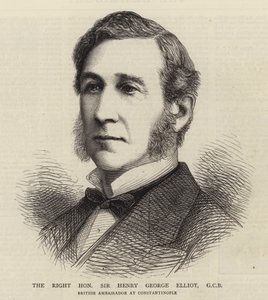 Ctihodný Sir Henry George Elliot, GCB (rytina) od English School