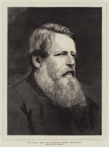 The Right Honorable Stafford Henry Northcote (rytina) od English School