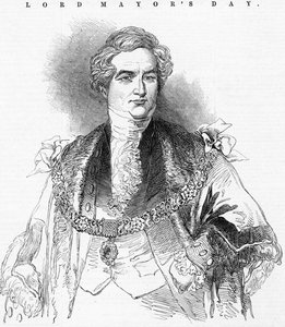 Ctihodný lord starosta, sir G. Carroll, ilustrace z "The Illustrated London News", 1846 od English School