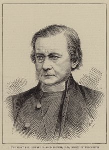 Správný reverend Edward Harold Browne, DD, biskup z Winchesteru (rytina) od English School