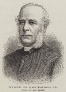 Správný reverend James Moorhouse, DD, biskup z Manchesteru (rytina) od English School