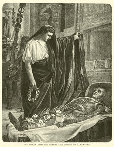 Římský císař před mrtvolou Alexandra od English School