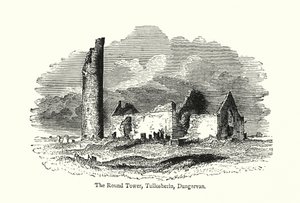 Kulatá věž, Tullosherin, Dungarvan (rytina) od English School