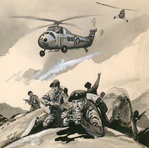 Royal Marine Commandos v problémovém místě v 60. letech od English School