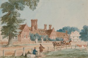 The Royal Mews, c.1865 (akvarel na papíře) od English School