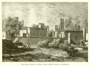 Královský palác v Gondar, starověké hlavní město Habeše od English School