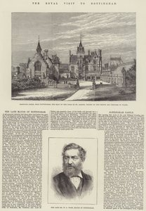 Královská návštěva Nottinghamu (rytina) od English School