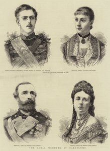 Královská svatba v Carlsruhe (rytina) od English School