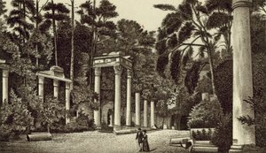 Ruiny, Virginia Water (litografie) od English School