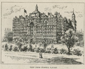 Russell Hotel, pohled z Russell Square od English School