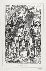 Scouts at Patay, z Historie Francie, Emile de Bonnechose, vydal Ward, Lock and Co, Londýn od English School