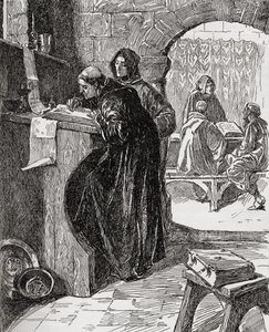 The Scriptorium of a Monastery, z knihy The Church of England: A History for the People, vydané kolem roku 1910 od English School
