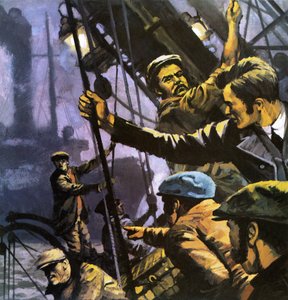Mořský vlk. Ilustrace ke knize Jacka Londona. od English School