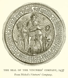 Pečeť společnosti Vintners, 1437 od English School