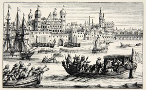 Sedm biskupů jde do věže, duben 1688 od English School