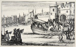 Sedm biskupů vracejících se z věže, 1688 od English School
