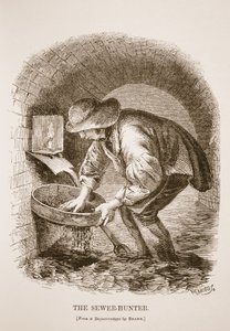 The Sewer-Hunter, z daguerrotypie Richarda Bearda, ilustrace z London Labour and London Poor od Henryho Mayhewa, hospoda. 1862 od English School