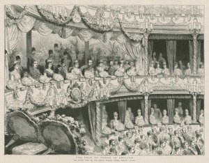 Šáh z Persie v Anglii; Státní návštěva Královské italské opery, Covent Garden od English School