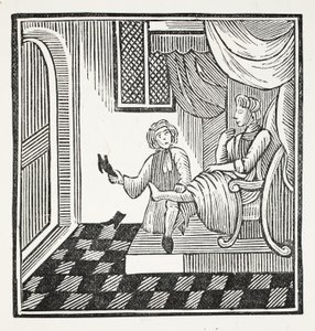 The Shoemakers Glory, ilustrace z knihy Chap-books of the Eighteenth Century od Johna Ashtona, vyd. 1882 od English School