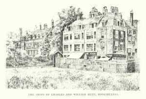 Obchody Charlese a Williama Huttových, knihkupci (litho) od English School