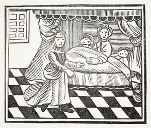 Význam snů, ilustrace z Chap-books of the Eighteenth Century od Johna Ashtona, pub. 1882 od English School