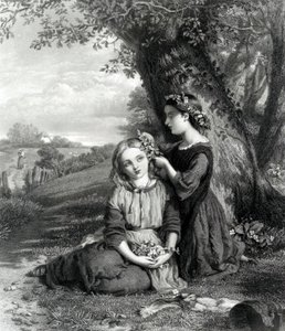 The Sisters, publikované v Art Journal (1867), ryl C. Cousen, 1867 od English School