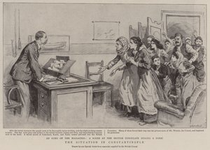 Situace v Konstantinopoli (litho) od English School