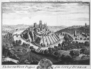 South-West Prospect of City of Durham, circa 1600 od English School
