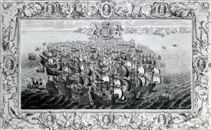 The Spanish Armada, publikoval John Pine, 1739 od English School