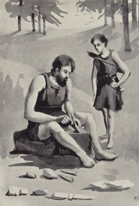The Spear Maker (litho) od English School