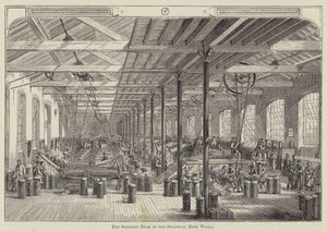Spinning Room v Shadwell Rope Works (rytina) od English School