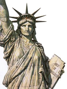 Socha svobody na ostrově Bedloe v New Yorku