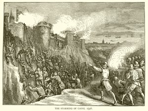 Bouře v Cádizu, 1596 od English School