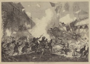 The Storming of Lucknow (rytina) od English School