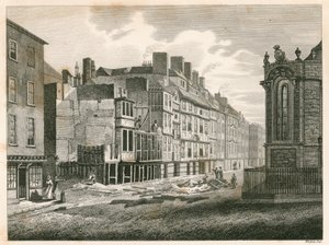 Strand, Londýn, před jeho vylepšením v roce 1810 od English School
