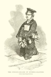 Pouliční prodavač muškátových oříšků (rytina) od English School