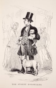 The Street Dog-Seller, ilustrace z London Labor and London Poor od Henryho Mayhewa, hospoda. 1862 od English School