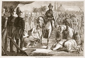 Kapitulace Moolraje, ilustrace z Cassells Illustrated History of England od English School