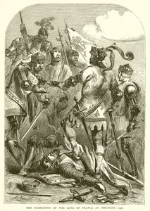 Kapitulace francouzského krále v Poictiers, 1356 od English School