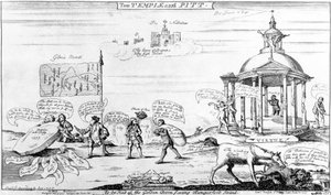 Chrám a Pitt, 1757 od English School