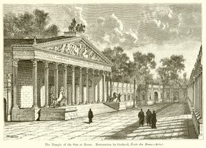 Chrám Slunce v Římě. Restaurování Gerhard, Ecole des Beaux-Arts) od English School